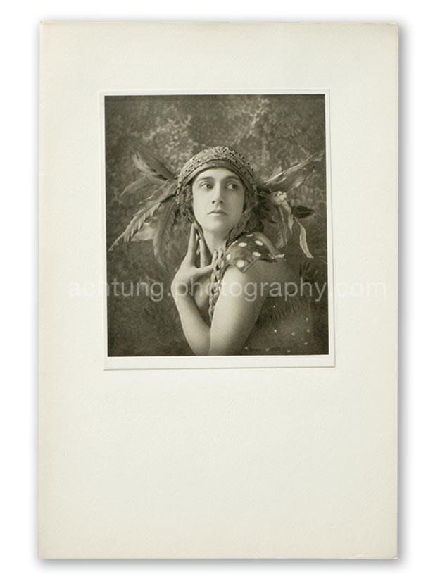 Plate 02, E.O. Hoppe Tamara Karsavina in the Firebird (Madame Thamar Karasavina, L'Oiseau de Feu), 1911, image size 17.2 x 14.6 cm paper size 18.3 x 15.4 cm